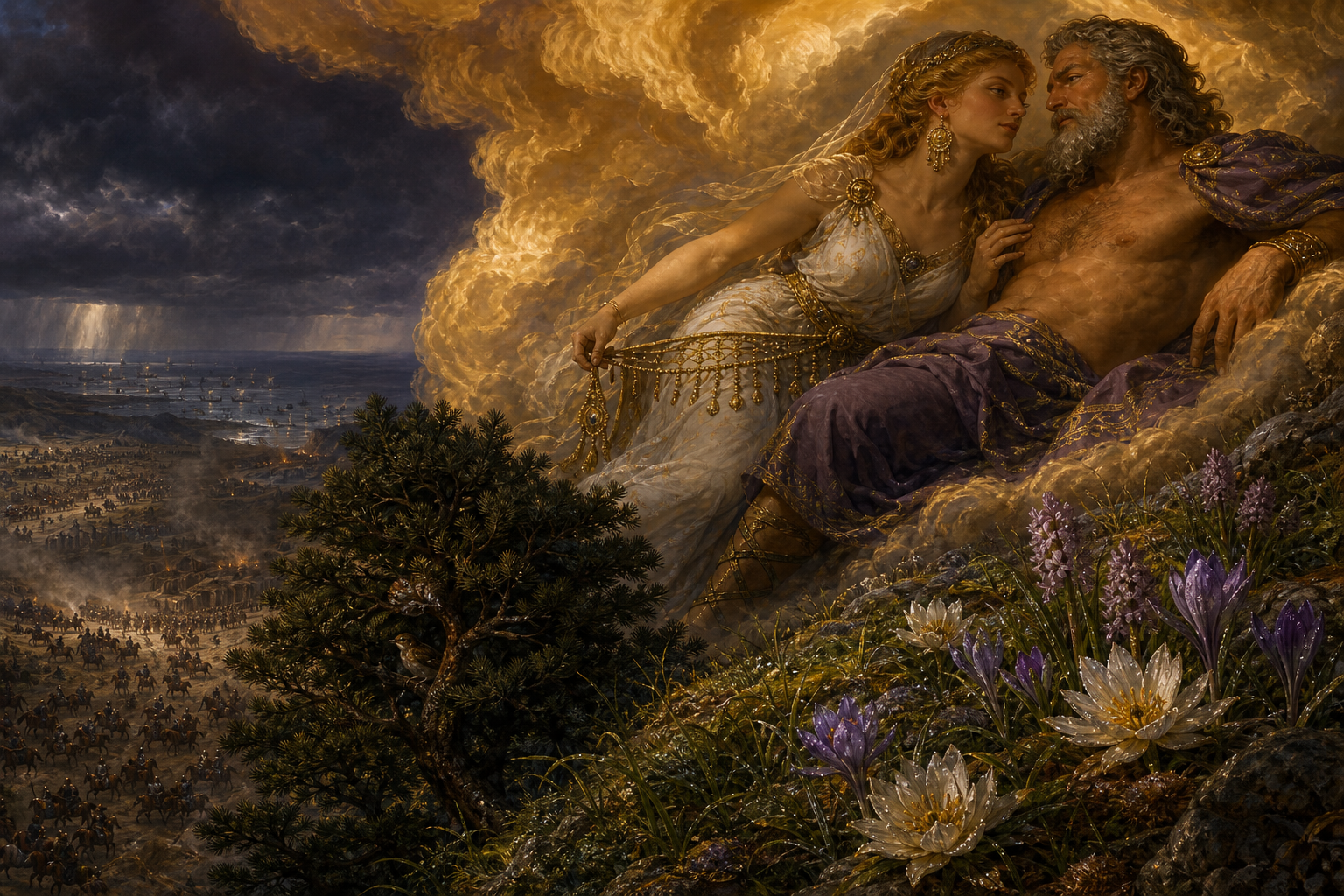 Juno Puts Jove to Sleep, Book XIV