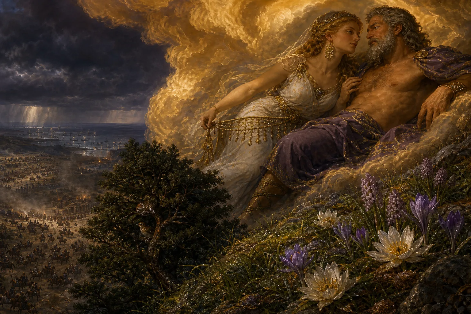Juno Puts Jove to Sleep, Book XIV